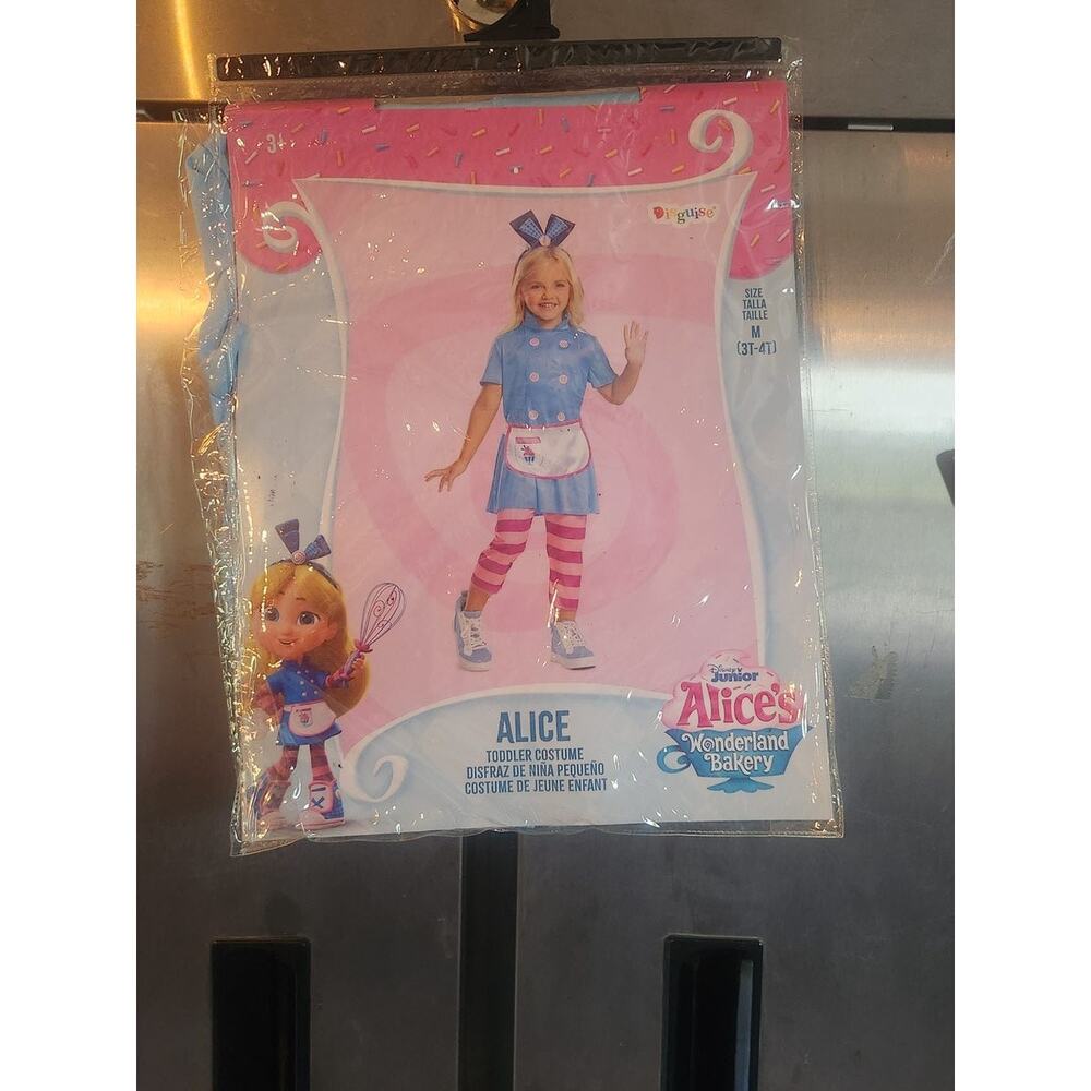 Disney Alice's Wonderland Bakery Toddler Costume Medium 3T-4T Disguise